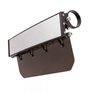 12" Wide Panoramic Rearview Mirror with Folding Sun Visor - Tinted Shield